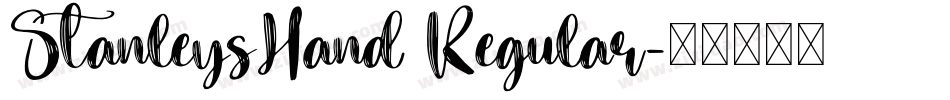 StanleysHand Regular字体转换